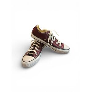 Converse Chuck Taylor All Star Ox Maroon Burgundy Low‎ Top Sneakers Women's 6